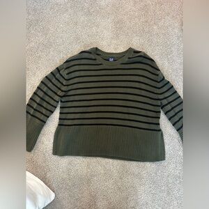 GAP Olive and Black Knit Sweater